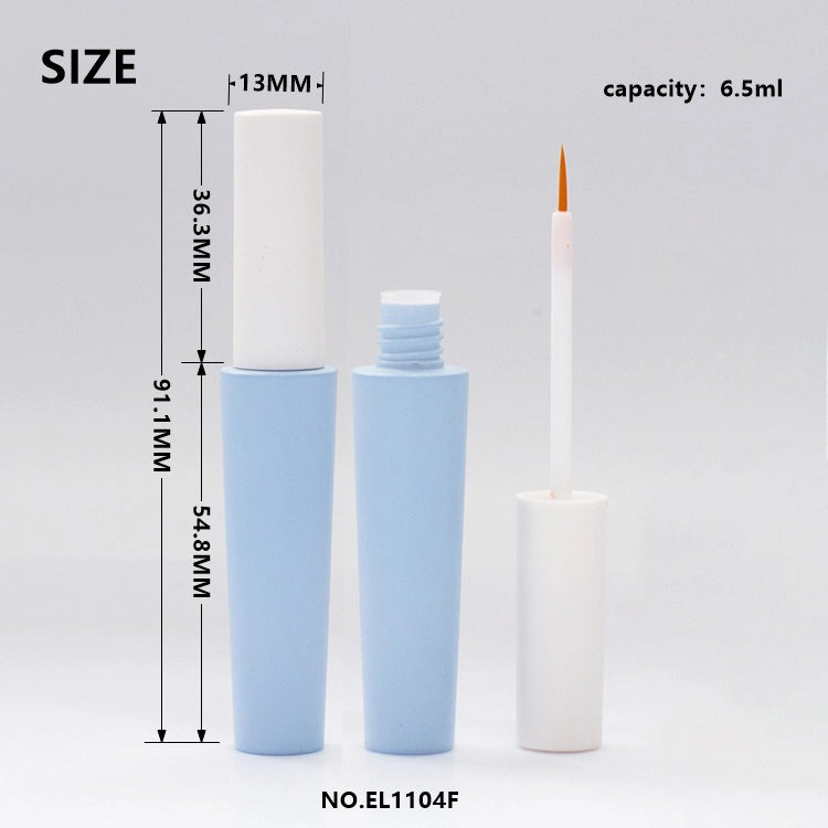 6.5ml Slim Tapered Cylindrical Empty Fine Brush Container for Eyeliner and Lash Growth Serums