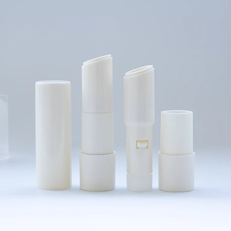 Classic White Round Lipstick Tube Container for Private Label Cosmetics - Lipstick