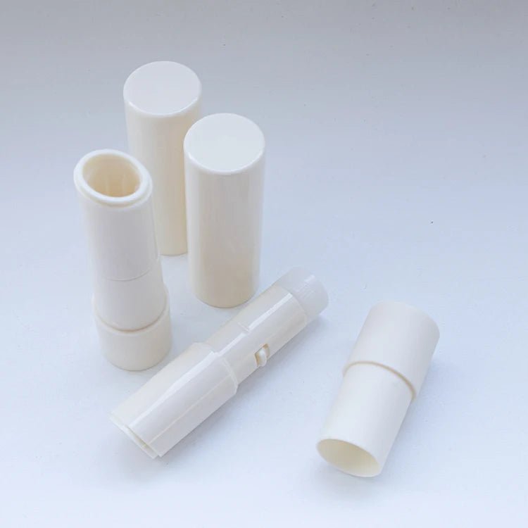 Classic White Round Lipstick Tube Container for Private Label Cosmetics - Lipstick