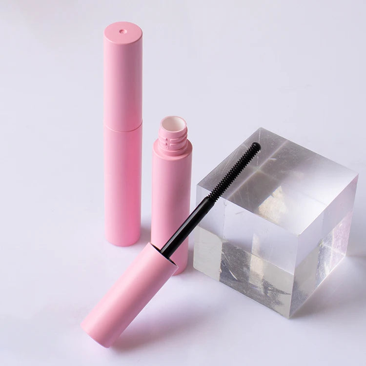 Custom Color Round 5ml Empty Mascara Tube Matte Black White ABS Cosmetic Packaging Wholesale