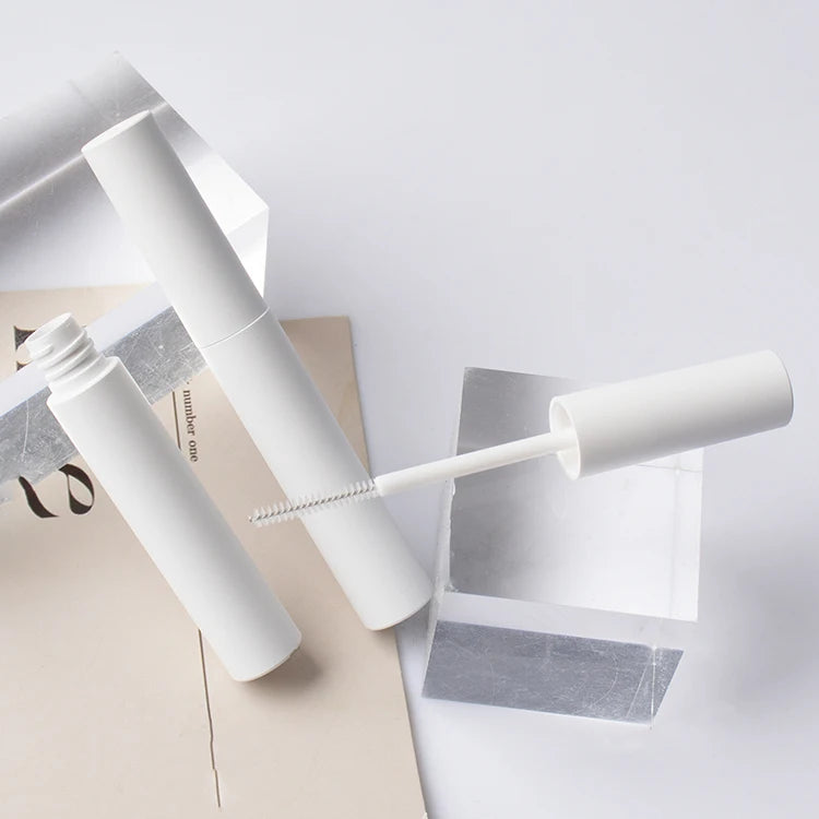 Custom Color Round 5ml Empty Mascara Tube Matte Black White ABS Cosmetic Packaging Wholesale