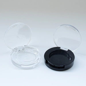 Small Round Clear Eyeshadow Compact | Mini Single Pan Case - Compacts & Palettes