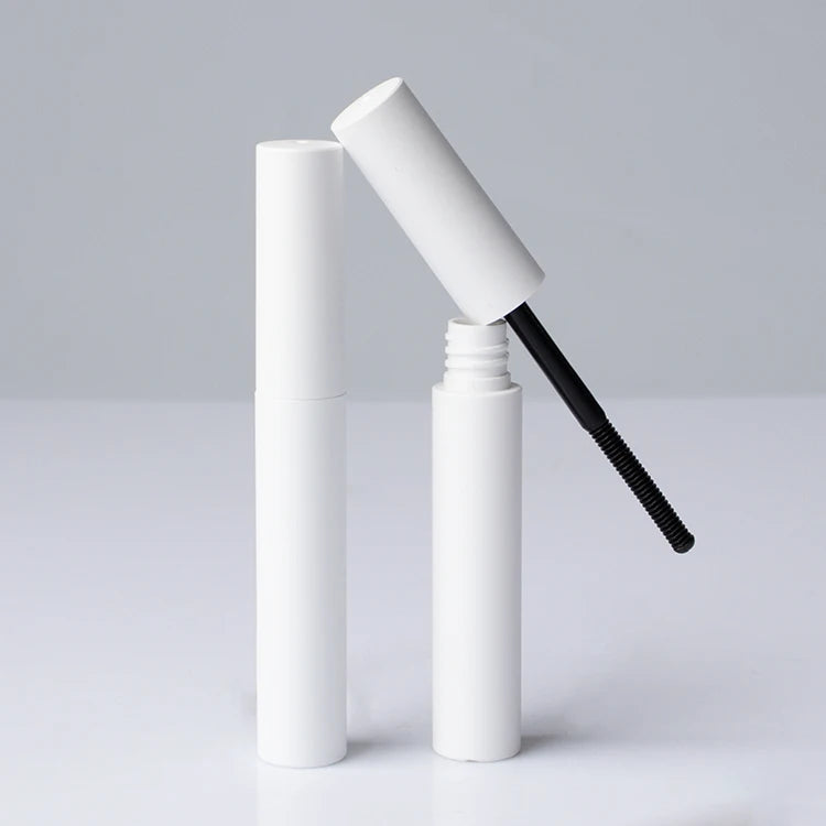 Custom Color Round 5ml Empty Mascara Tube Matte Black White ABS Cosmetic Packaging Wholesale