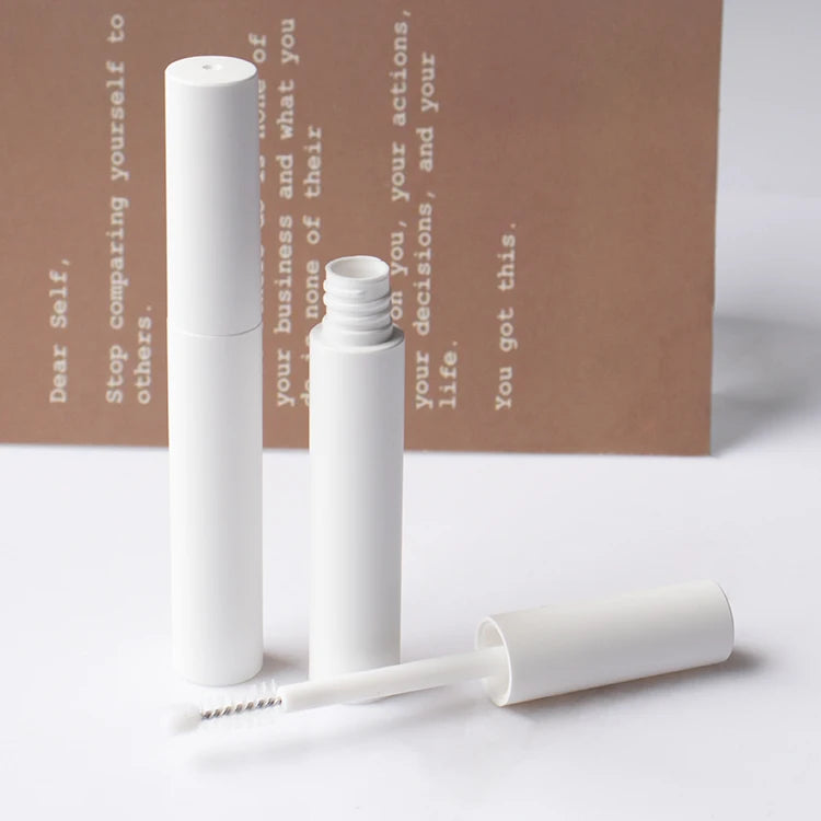 Custom Color Round 5ml Empty Mascara Tube Matte Black White ABS Cosmetic Packaging Wholesale