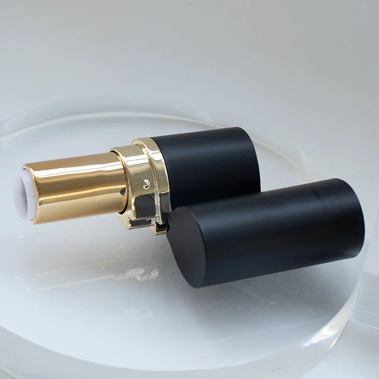 Unique Irregular Shaped Black Lipstick Tube Container for Premium Cosmetics - Lipstick