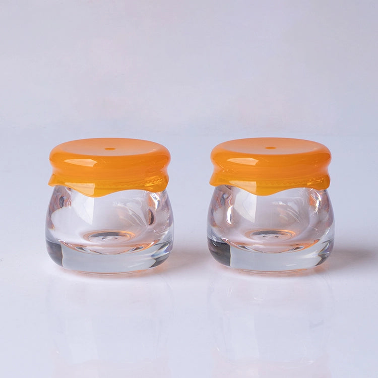 6g 豪華仿玻璃 AS 化妝品罐，帶蜂蜜滴蓋 - 適用於護唇膏的高透明度樣品容器