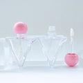3ml Unique Heart-Shaped Diamond Tapered Lip Gloss Bottle with Versatile Ball and Flared Cap Options