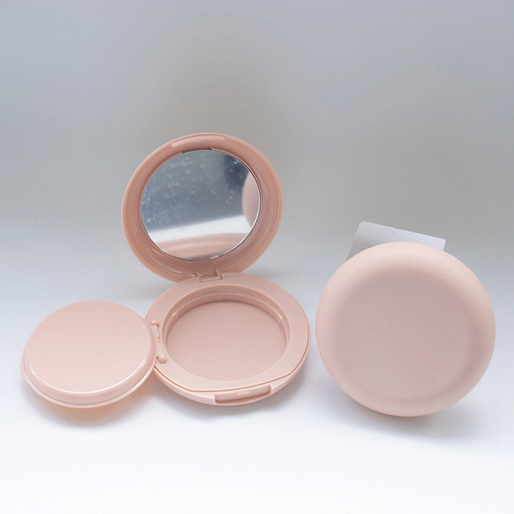 76.4毫米粉彩色圓形空氣墊粉餅盒，帶鏡子，適用於Z世代BB霜和腮紅