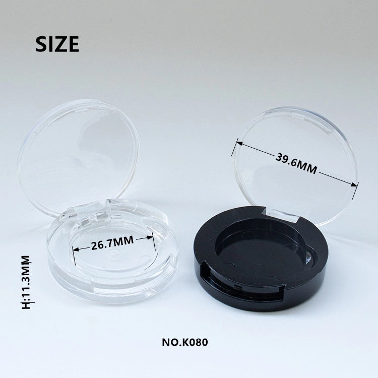 39.6mm Ultra-Mini Clear Single Eyeshadow Empty Compact for Portable DIY Makeup Sample Pans