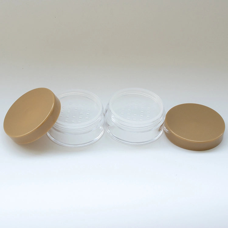 Earthy Powder Cap 56.6mm Straight Wall Clear Loose Powder Jar with Earthy Khaki Cap ...