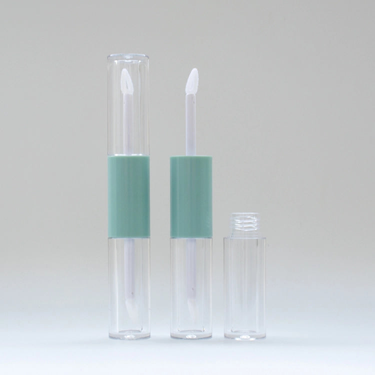 3.5 ml x 2 Wholesale 2-in-1 Double Ended Clear Lip Gloss Tube with Silicone Applicator for Private Label