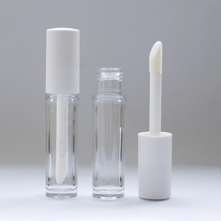 LG004 7ml premium heavy-wall cylindrical PETG lip gloss tube for clean beauty brands minimalist cosmetic packaging