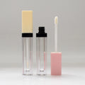 6.5ml Heavy-Wall Clear Square Empty Lip Gloss Tube with Doe-Foot Applicator for Liquid Concealer