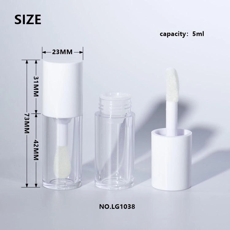 5ml Unique Shape Plastic Lip Gloss Tube Empty Cosmetic Container