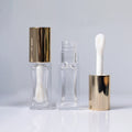 5.5ml Luxury Square Thick-Wall Lip Gloss Tube with Big Doe-Foot Applicator for Lip Oil Packaging