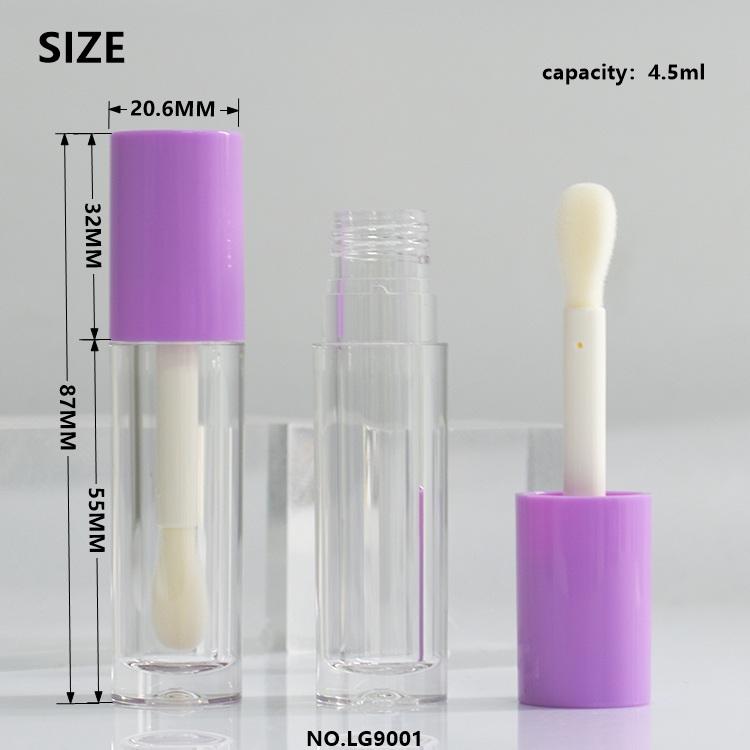 4.5ml Premium Jumbo Lip Oil Bottle with Thick-Wall PETG and Oversized Flocked Doe-Foot Applicator