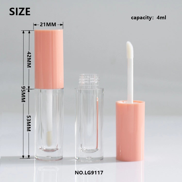 4ml Colorful Thick-Wall Jumbo Lip Gloss Bottle with Custom Injection Colors and Ice-Block Aesthetic
