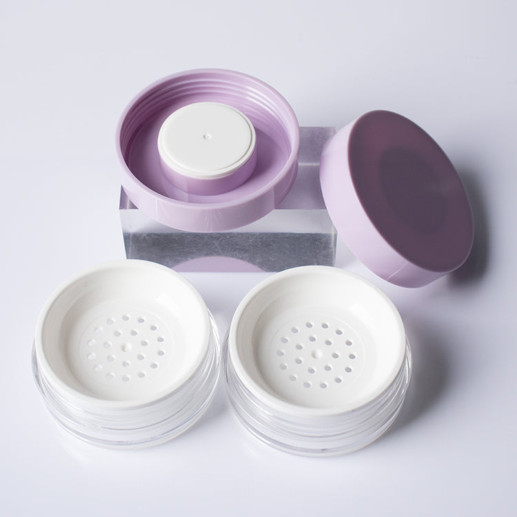 15g Clear Round Cosmetic Bottle Screw Cap AS Plastic Powder Container Wholesale