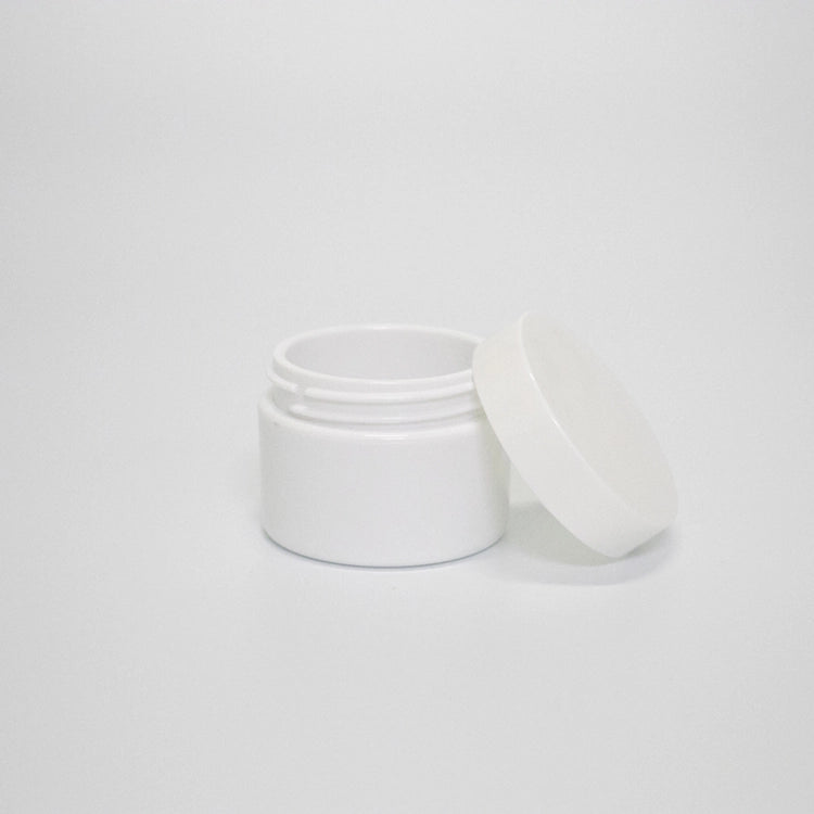 52毫米簡約純白不透明空乳霜罐，適用於臨床護膚品包裝批發