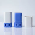 15g Portable Flat Twist-Up Empty Deodorant Balm Stick Tubes Featuring Custom Full-Wrap Long Caps