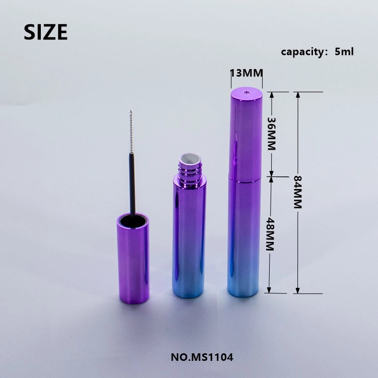 5ml Metallic Gradient Mascara Tube with Purple-Blue UV Metallization and High Gloss Mirror Finish