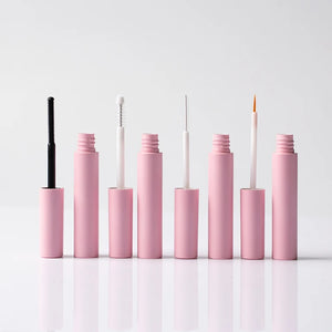 Custom Color Round 5ml Empty Mascara Tube Matte Black White ABS Cosmetic Packaging Wholesale