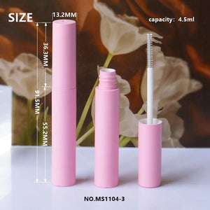Custom Color Round 5ml Empty Mascara Tube Matte Black White ABS Cosmetic Packaging Wholesale
