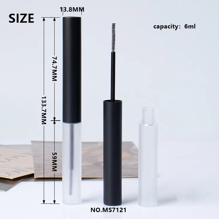 New Unique Shape 6ml Empty Mascara Tube ABS Plastic Custom Cosmetic Packaging Wholesale