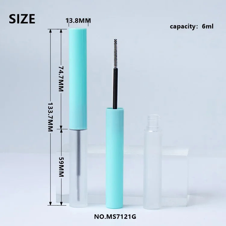 New Unique Shape 6ml Empty Mascara Tube ABS Plastic Custom Cosmetic Packaging Wholesale