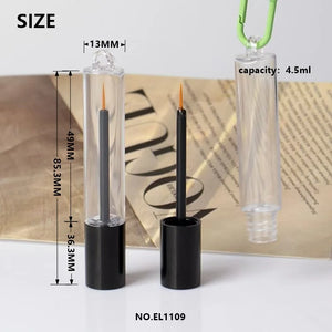 Custom 4.5ml Round PETG Plastic Liquid Eyeliner Tube Empty Cosmetic Packaging Container