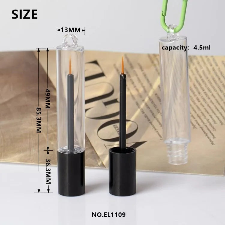 Custom 4.5ml Round PETG Plastic Liquid Eyeliner Tube Empty Cosmetic Packaging Container