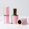 Pink Cap Lip Gloss Tube with Big Wand Applicator for Lip Oil - Lipstick
