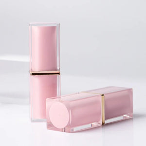 Pink Cap Lip Gloss Tube with Big Wand Applicator for Lip Oil - Lipstick