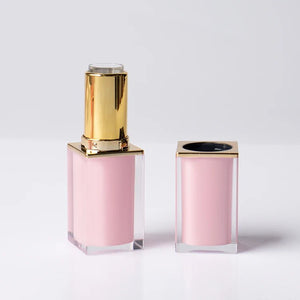 Pink Cap Lip Gloss Tube with Big Wand Applicator for Lip Oil - Lipstick