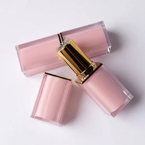 Pink Cap Lip Gloss Tube with Big Wand Applicator for Lip Oil - Lipstick