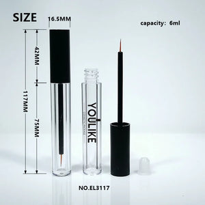 Custom 6ml Simple Portable ABS Plastic Eyeliner Tube Empty Cosmetic Packaging Container