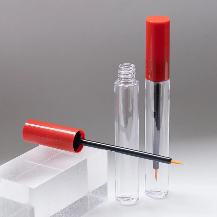 12ml Large Capacity PETG Mascara Tube Round Empty Eyeliner Container OEM Cosmetic Packaging