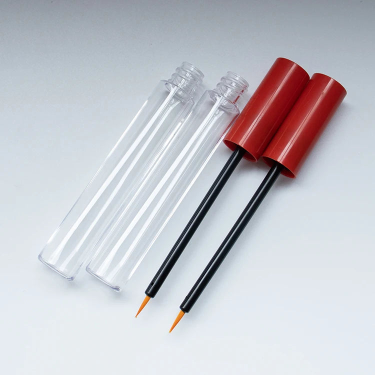 12ml Large Capacity PETG Mascara Tube Round Empty Eyeliner Container OEM Cosmetic Packaging