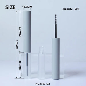 5ml Matte Empty Mascara Tube AS Plastic Custom Cosmetic Packaging Wholesale