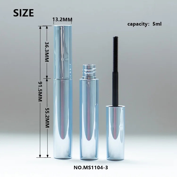 Custom Color Round 5ml Empty Mascara Tube Matte Black White ABS Cosmetic Packaging Wholesale