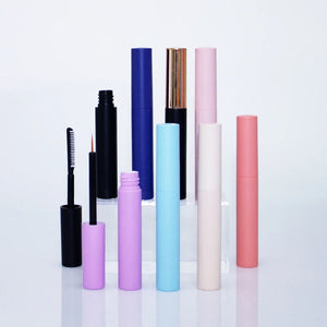 Custom Color Round 5ml Empty Mascara Tube Matte Black White ABS Cosmetic Packaging Wholesale