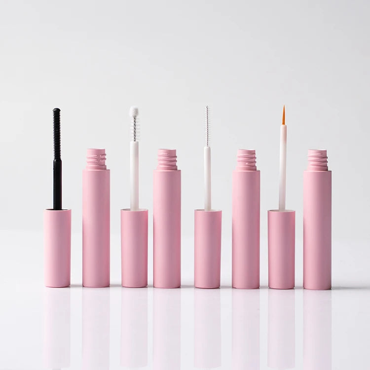 Custom Color Round 5ml Empty Mascara Tube Matte Black White ABS Cosmetic Packaging Wholesale