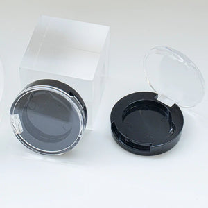 Small Round Clear Eyeshadow Compact | Mini Single Pan Case - Compacts & Palettes