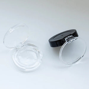 Small Round Clear Eyeshadow Compact | Mini Single Pan Case - Compacts & Palettes