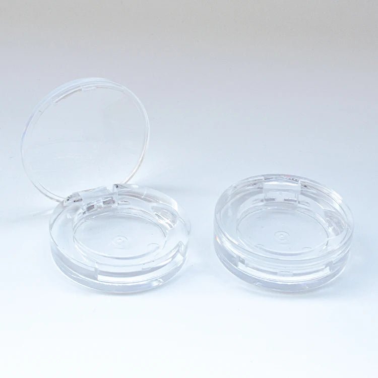 Small Round Clear Eyeshadow Compact | Mini Single Pan Case - Compacts & Palettes