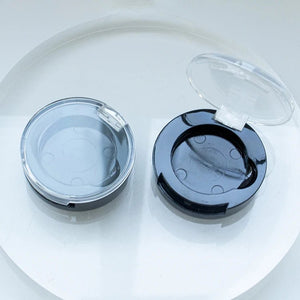 Small Round Clear Eyeshadow Compact | Mini Single Pan Case - Compacts & Palettes
