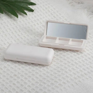 Square 3 - Pan Makeup Compact | Custom White ABS Trio Palette - Compacts & Palettes