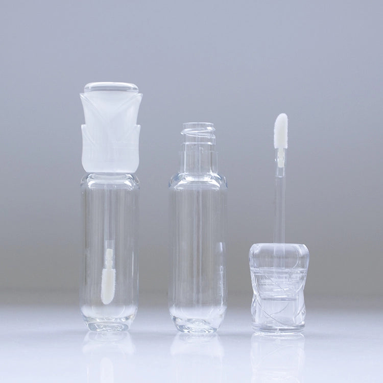 11ml High-Capacity Rosebud Sculpted Lip Oil Tube, Precision IBM Bottle with Modular Cap Options