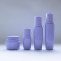 Organic Tapered Skincare Bottle and Rounded Cream Jar Set with Lotion Pump for Botanical Essence