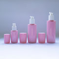 Straight Round Skincare Lotion Pump and Spray Bottle Set with Clear Dust Cap for Face Mist